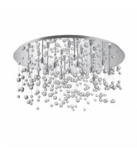 Plafonnier Design Neve Chrome 15 ampoules 31,5cm