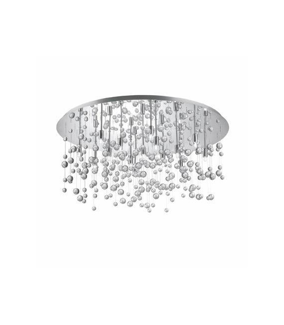 Plafoniera Design Neve Cromo 15 lampadine 31,5cm