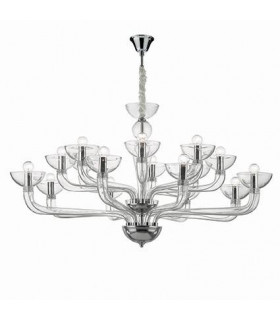 Kerzenleuchter ohne Lampenschirm Casanova Klarglas 16 Glühbirnen 65cm