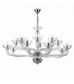 Candelabra without lampshades Casanova Clear Glass 16 bulbs 65cm