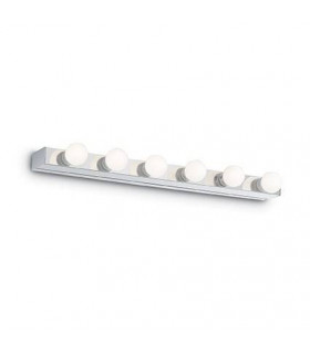 Applique de salle de bains Prive Chrome 6 ampoules 4cm