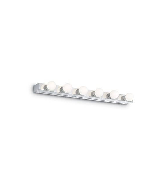 Applique de salle de bains Prive Chrome 6 ampoules 4cm