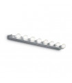 Applique de salle de bains Prive Chrome 8 ampoules 4cm