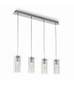 Iguazu pendant lamp 4 chrome bulbs