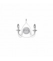 Corte Rust brown metal wall light 2 bulbs 37cm