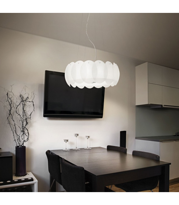 Pendant Ovalino white 5 bulbs 11cm