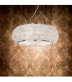 Suspension LED intégré Pasha Verre,cristal,métal Chrome 10 ampoules 28cm