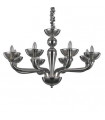 Chandelier sans abats jours Casanova Verre Fumé 8 ampoules 70cm