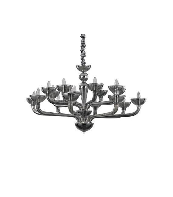 Candelabra without lampshades Casanova Smoked Glass 16 bulbs 65cm