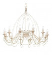 Chandelier sans abats jours Corte Métal Brun rouille 12 ampoules 110cm