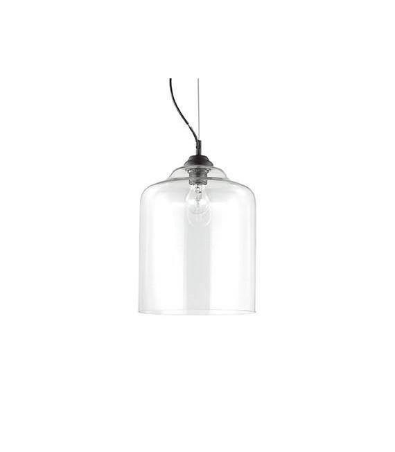 Suspension Bistro Verre Noir 1 ampoule 45cm
