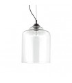 Suspension Bistro Verre Noir 1 ampoule 45cm