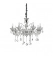Chandelier sans abats jours Colossal Verre Transparent 8 ampoules 80cm