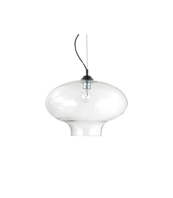 Suspension Bistro Verre Noir 1 ampoule 70cm