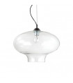 Suspension Bistro Verre Noir 1 ampoule 70cm