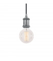 Frida Metal Chrome pendant light 1 bulb 30cm