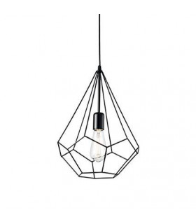 Sospensione Ampolla in metallo nero 1 lampadina 60cm