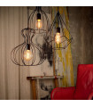Ampolla Black Metal Pendant 1 bulb 55cm