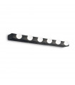 Applique murale Prive Métal Noir 6 ampoules 4cm