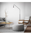 Lampadaire Minimal Métal Noir 1 ampoule 175cm