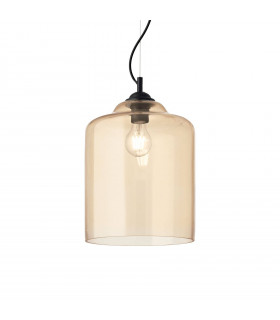 Suspension Bistro Métal ambre 1 ampoule 45cm