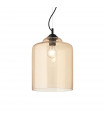 Bistro metal amber pendant light 1 bulb 45cm