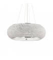 Suspension LED intégré Pasha Métal Chrome 14 ampoules 41cm