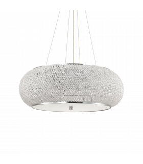 Lampada a sospensione Pasha 14 lampadine Vetro, cristallo, metallo Oro