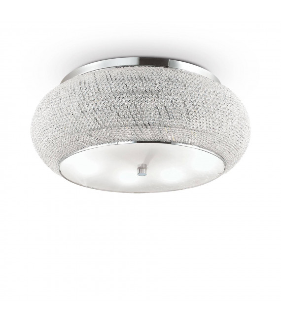 Plafón Diseño Pasha Metal Cromo 14 bombillas 28cm