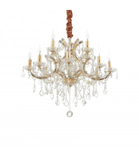 Kronleuchter ohne Lampenschirme Napoleon Glass Gold 12 Glühbirnen 98cm