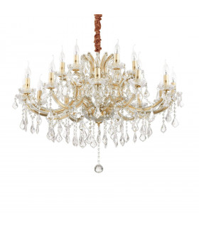 Kronleuchter ohne Lampenschirme Napoleon Glass Gold 18 Glühbirnen 90cm