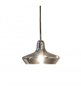 Lámpara colgante Lido Cristal ahumado 1 bombilla 24cm