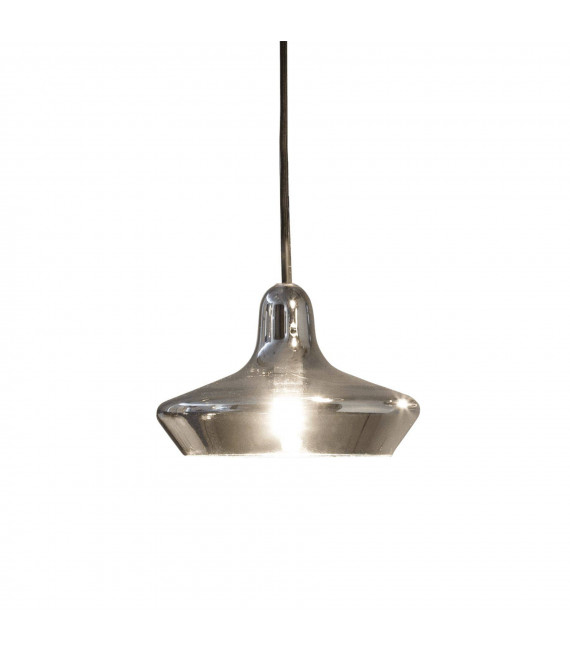 Lámpara colgante Lido Cristal ahumado 1 bombilla 24cm