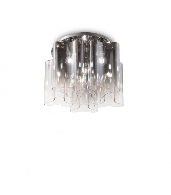 Design Compo Smoked Metal Ceiling Light 6 bulbs 35cm