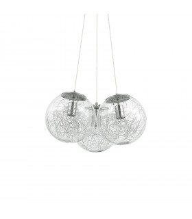 Mapa Nickel metal pendant light 3 bulbs 39cm