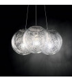 Suspension Mapa Métal Nickel 3 ampoules 39cm