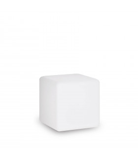 Lampada da giardino portatile Luna in plastica bianca 1 lampadina 30cm