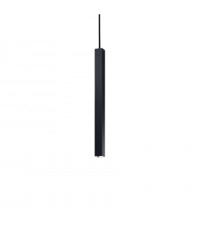 Design suspension Ultrathin Black Metal 1 bulb 55cm