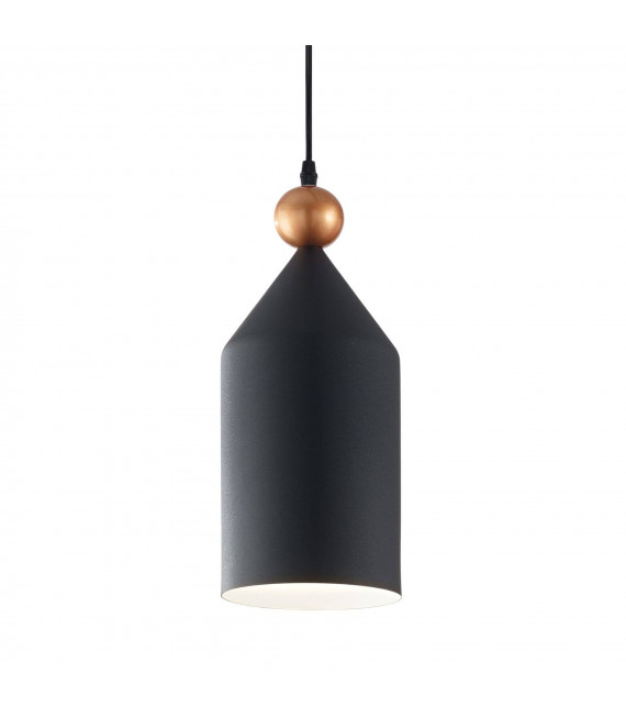 Black Metal Triad Pendant 1 bulb 52cm