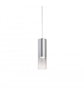 Designer pendant lamp Look Metal Shadow Chrome 1 bulb 56cm