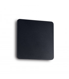 Aplique de pared Cover Aluminio Negro 1 bombilla 20cm