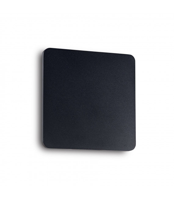 Applique murale Cover Aluminium Noir 1 ampoule 20cm