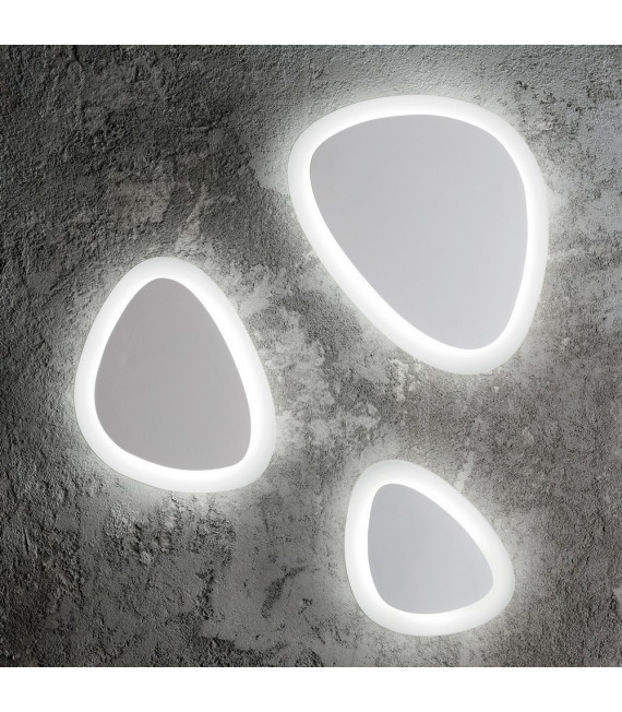 Aplique LED integrado Gingle White metal 125 bombillas 25cm