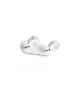 Aplique con luz de lectura Oby Metal blanco 2 bombillas 8cm