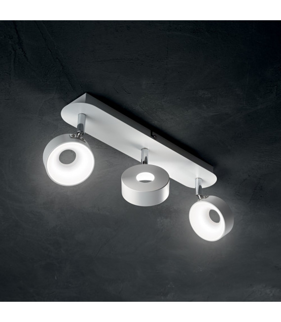 Plafonnier Oby Métal blanc 3 ampoules 13,5cm