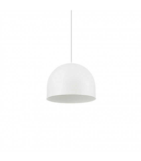 Pendant light Tall White metal 1 bulb 25cm