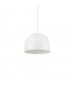 Suspension Tall Métal blanc 1 ampoule 25cm