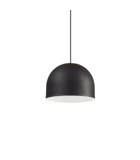 Suspension Tall Métal Noir 1 ampoule 25cm