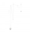 Suspension design Tall Métal blanc 1 ampoule 20cm