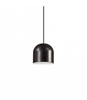 Pendelleuchte Hoch Schwarz Metall 1 Birne 20cm
